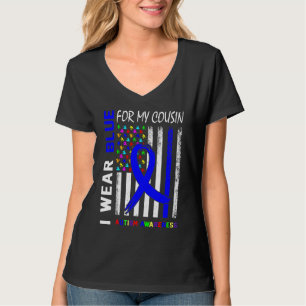 T-shirt Je Porte Du Ruban Bleu Pour Ma Sensibilisation sur