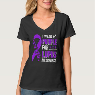 T-shirt Je Porte Du Ruban Violet Pour Lupus Sensibilisatio