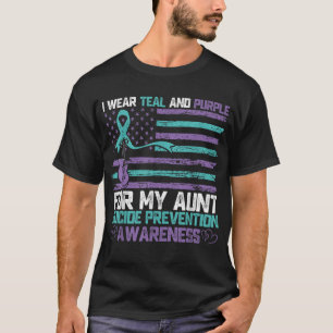 T-shirt Je porte du sarcelle et du violet pour ma tante Mo