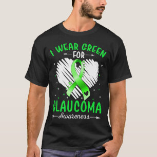 T-shirt Je Porte Du Vert Pour La Sensibilisation Au GLAUCO