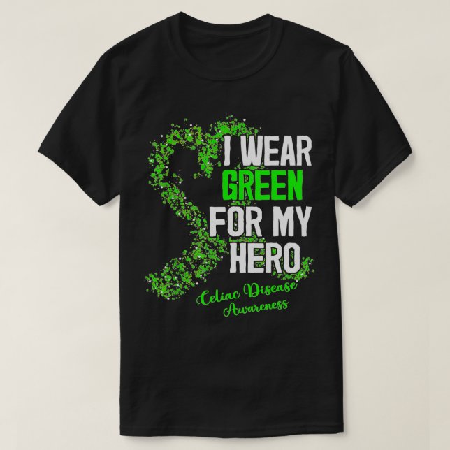 T-shirt Je Porte Du Vert Pour Le Ruban H De Sensibilisatio (Design devant)