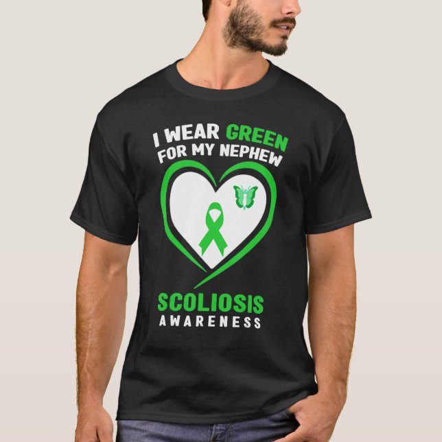 T-shirt Je Porte Du Vert Pour Ma Sensibilisation À La Scol (Devant)
