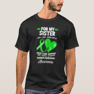 T-shirt Je Porte Du Vert Pour Ma Soeur Tbi Injury Cerveau