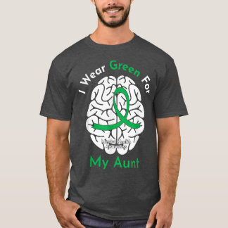 T-shirt Je Porte Du Vert Pour Ma Tante Sensibilisation À L