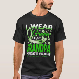 T-shirt Je Porte Du Vert Pour Mon Grand-Père, Responsable 