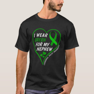 T-shirt Je Porte Du Vert Pour Mon Palsy Cérébrale Nephew