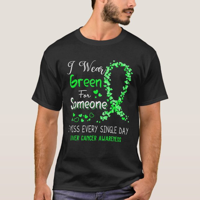 T-shirt Je Porte Du Vert Pour Quelqu'Un Sensibilisation Au (Devant)