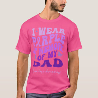 T-shirt Je porte du violet en mémoire de la sensibilisatio