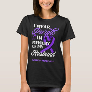 T-shirt Je Porte Du Violet En Mémoire De L'Overdose De Mon