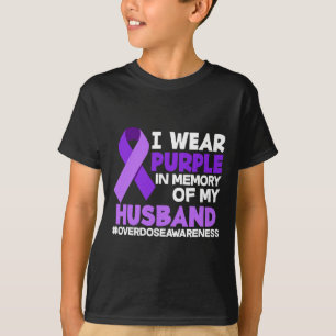 T-shirt Je Porte Du Violet En Mémoire De L'Overdose De Mon