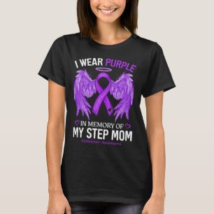 T-shirt Je porte du violet en mémoire de ma belle-mère Hei