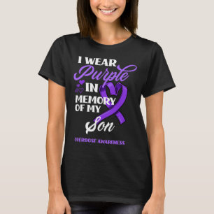T-shirt Je Porte Du Violet En Mémoire De Mon Fils Surdose