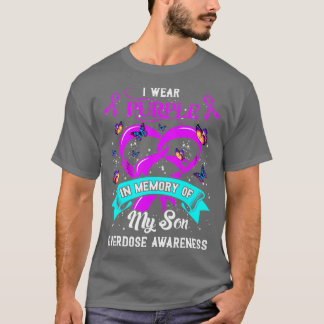 T-shirt Je Porte Du Violet En Mémoire De Mon Fils Surdose