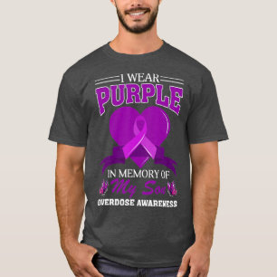 T-shirt Je Porte Du Violet En Mémoire De Mon Fils Surdose 