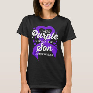 T-shirt Je Porte Du Violet En Mémoire De Mon Fils Surdose