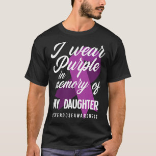 T-shirt Je Porte Du Violet En Mémoire Pour Ma Fille Surdos