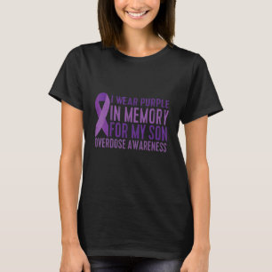 T-shirt Je Porte Du Violet En Mémoire Pour Mon Fils Surdos