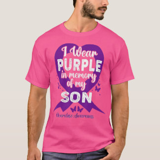 T-shirt Je Porte Du Violet En Mémoire Pour Mon Fils Surdos