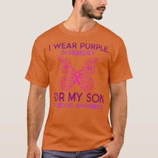 T-shirt Je Porte Du Violet En Mémoire Pour Mon Fils Surdos