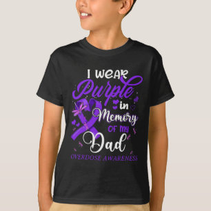T-shirt Je Porte Du Violet En Mémoire Pour Mon Papa Surdos