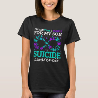 T-shirt Je Porte Du Violet Et Turquoise Pour Mon Fils Suic