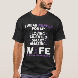 T-shirt Je Porte Du Violet Pour La Sensibilisation À L'épi