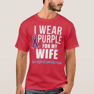 T-shirt Je porte du violet pour le cancer gynécologique de