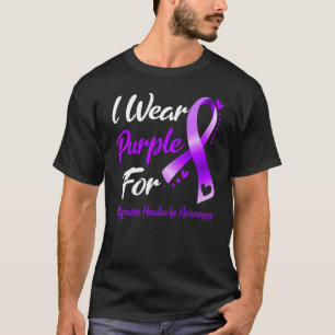 T-shirt Je porte du violet pour le ruban de sensibilisatio
