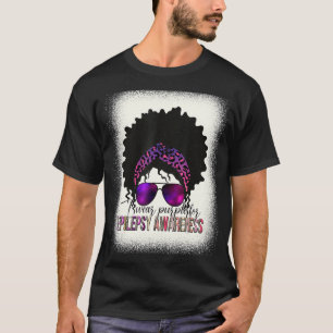 T-shirt Je Porte Du Violet Pour L'Épilepsie Sensibilisatio