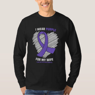 T-shirt Je Porte Du Violet Pour Ma Femme Chiari Malformati