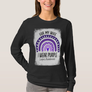 T-shirt Je Porte Du Violet Pour Ma Femme Lupus Sensibilisa