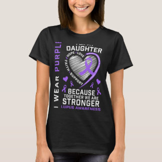 T-shirt Je Porte Du Violet Pour Ma Fille Lupus Sensibilisa
