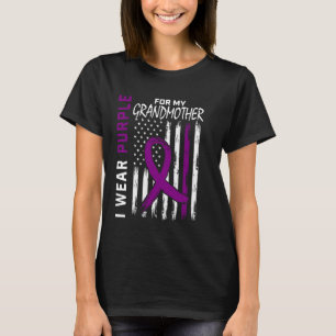 T-shirt Je Porte Du Violet Pour Ma Grand-Mère Alzheimers A