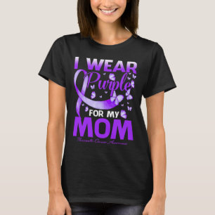 T-shirt Je Porte Du Violet Pour Ma Mère Académie De Cancer