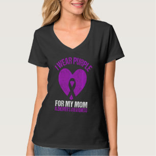 T-shirt Je Porte Du Violet Pour Ma Mère Alzheimer