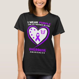 T-shirt Je Porte Du Violet Pour Ma Mère En Droit Qui Prend