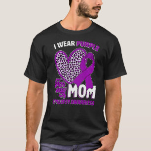 T-shirt Je Porte Du Violet Pour Ma Mère Epilepsie Sensibil