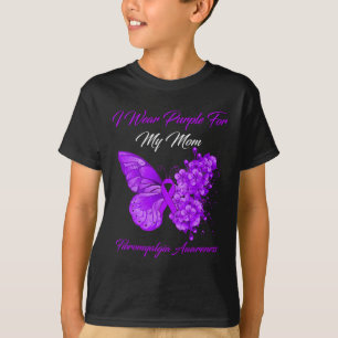 T-shirt Je Porte Du Violet Pour Ma Mère Fibromyalgia Warri