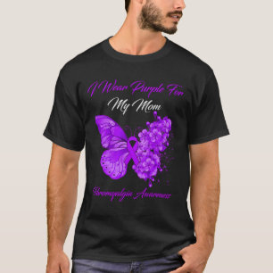 T-shirt Je Porte Du Violet Pour Ma Mère Fibromyalgia Warri