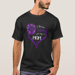 T-shirt Je Porte Du Violet Pour Ma Mère Sensibilisation À