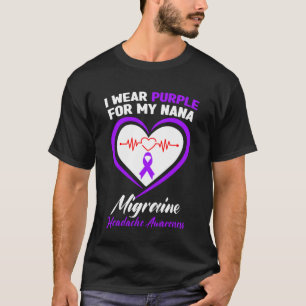 T-shirt Je porte du violet pour ma Nana Sensibilisation au
