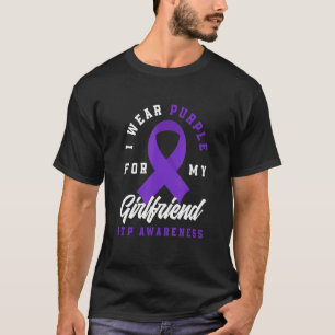 T-shirt Je Porte Du Violet Pour Ma Petite Amie Sensibilisa