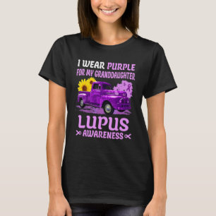 T-shirt Je Porte Du Violet Pour Ma Petite-Fille Sensibilis