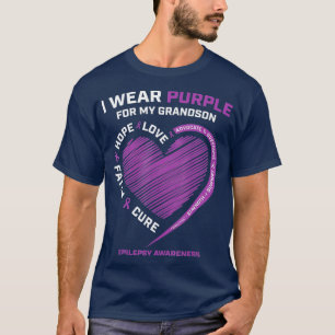 T-shirt Je Porte Du Violet Pour Ma Sensibilisation À L'É