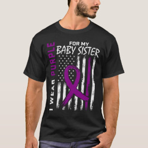 T-shirt Je Porte Du Violet Pour Ma Sensibilisation À L'Épi