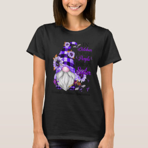 T-shirt Je porte du violet pour ma sœur Gnome violet domes