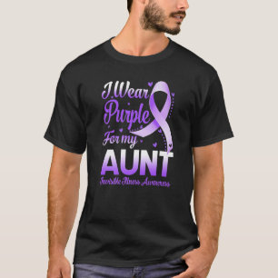 T-shirt Je Porte Du Violet Pour Ma Tante Invisible Maladie