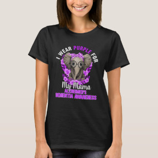 T-shirt Je Porte Du Violet Pour Mama Démence Sensibilisati