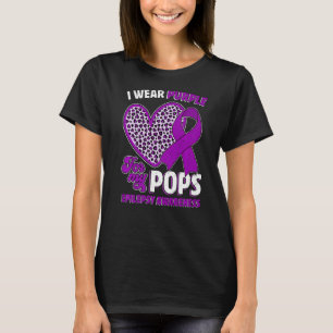T-shirt Je Porte Du Violet Pour Mes Pops Epilepsie Sensibi