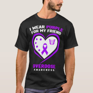 T-shirt Je Porte Du Violet Pour Mon Ami Sensibilisation À